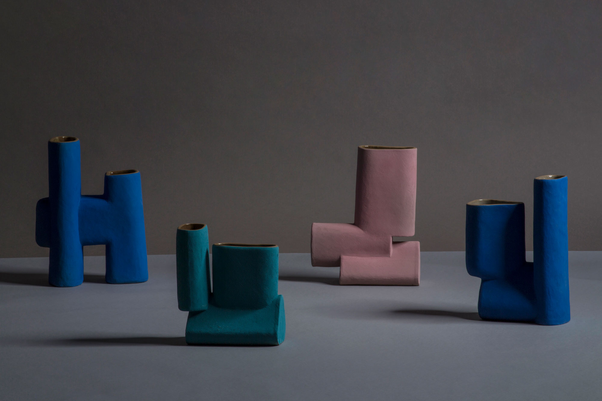 Collin Velkoff. Enkidu Collection. Press mold, hand built, stoneware